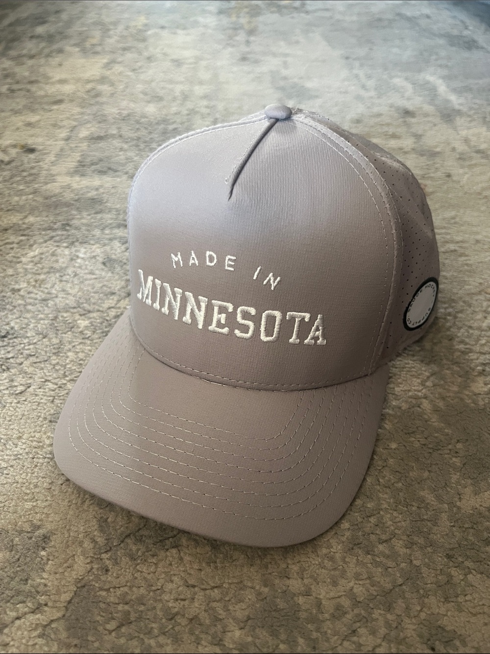 Made in Minnesota Gray Performance Trucker Hat